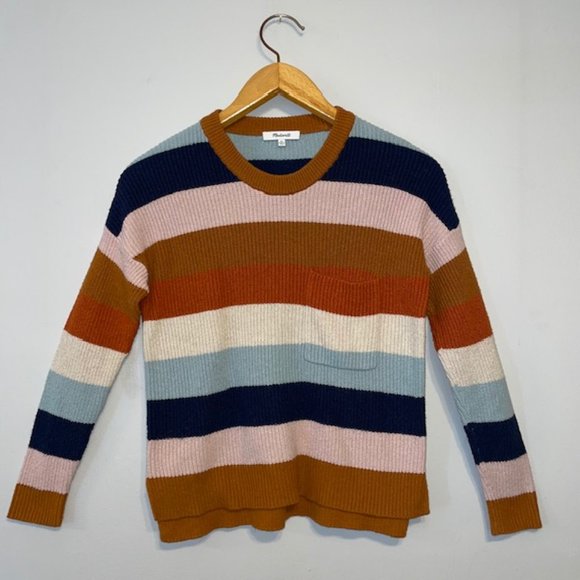 Madewell Striped Thompson Pocket Sweater - Picture 4 of 9